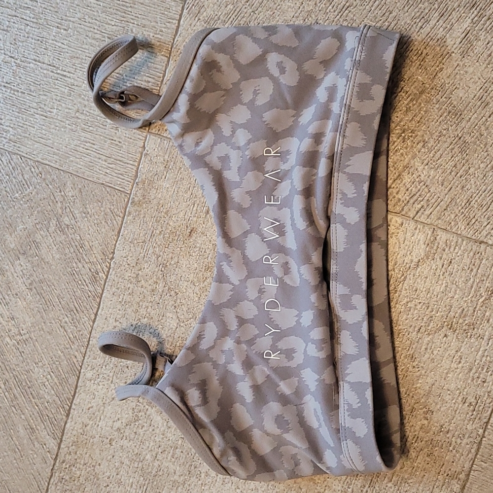Ryderwear Sports Bra Gray Animal Print